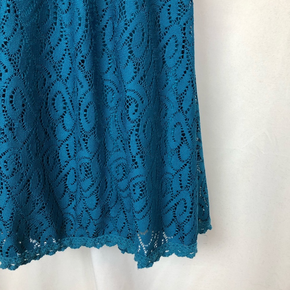 B Darlin Teal Lace Sleeveless Dress, Size 5/6 - Picture 4 of 9